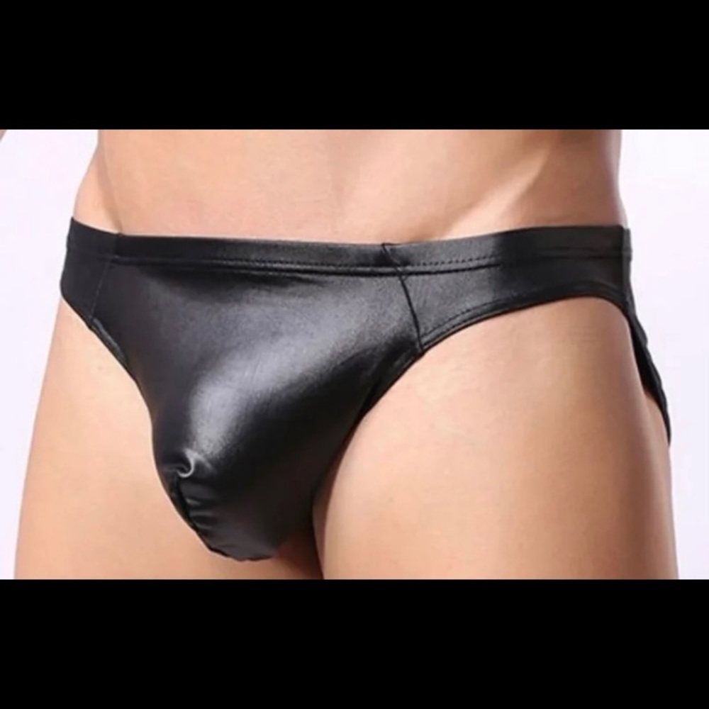 New men’s leather jock briefs